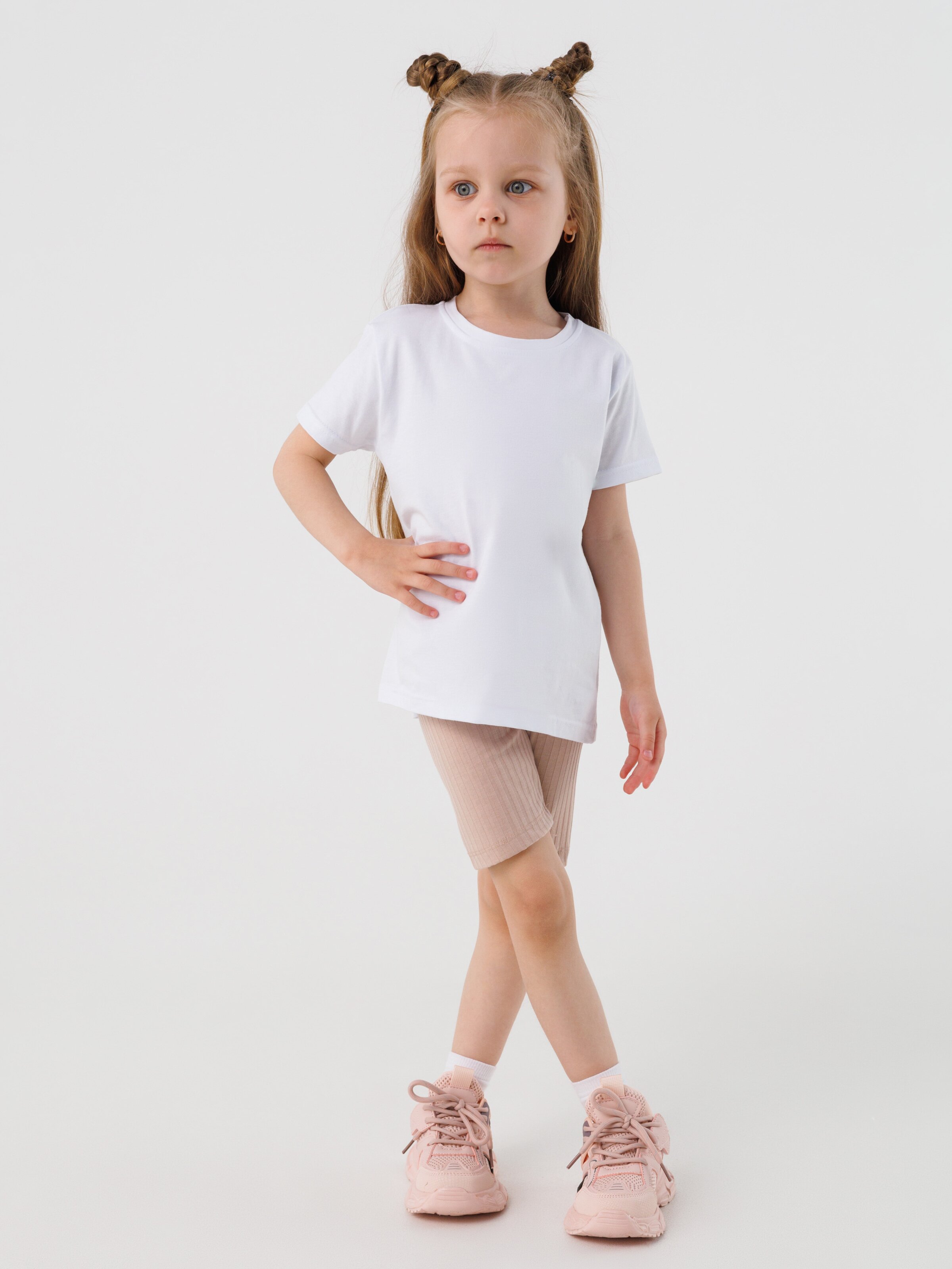 Велотреки однотонні для дівчинки First Kids 0001 110 см Кавовий (2000990441560S)  Фото №3