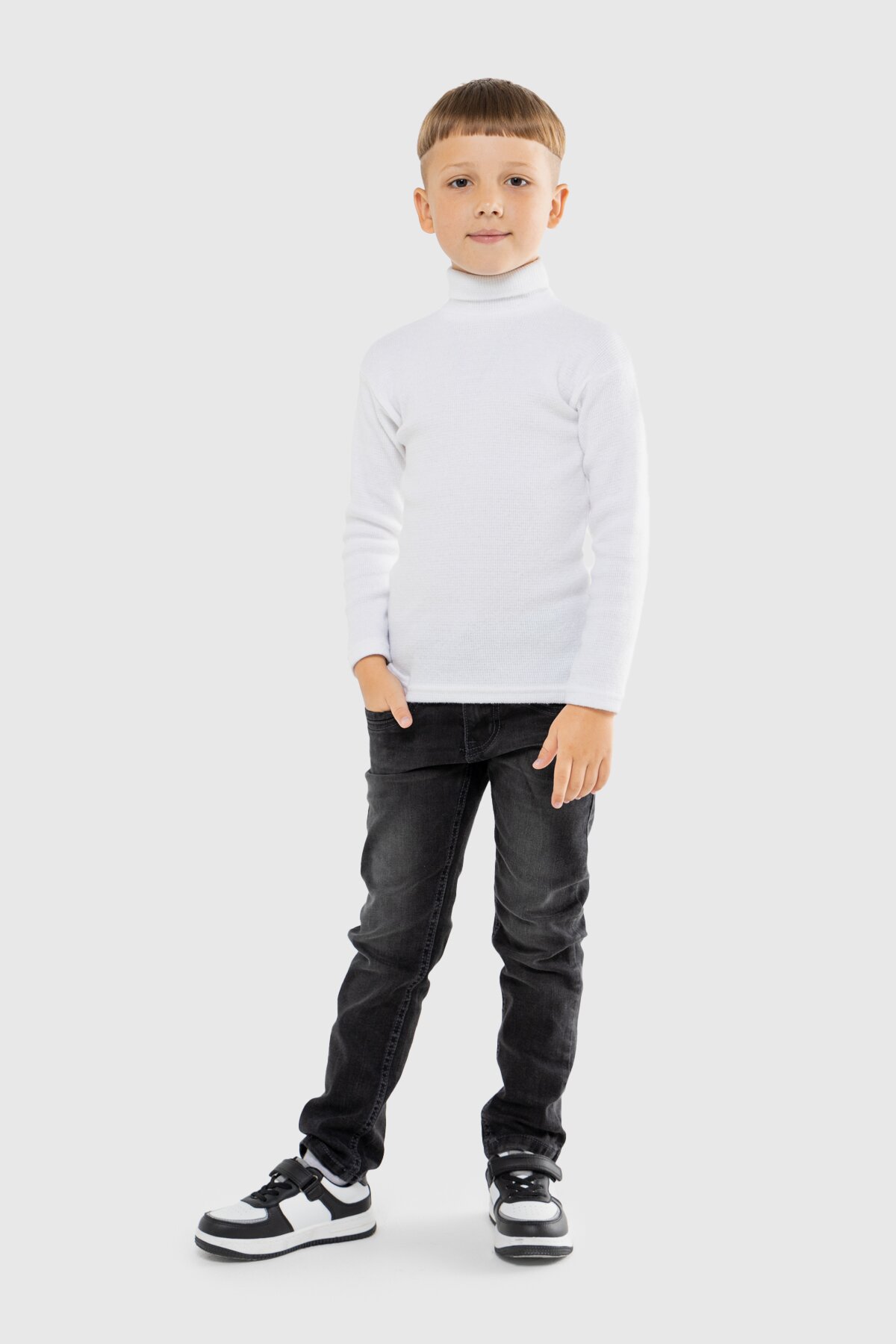 Водолазка однотонная Happy Kids 58 110 см Белый (2000989741589W)  Фото №11