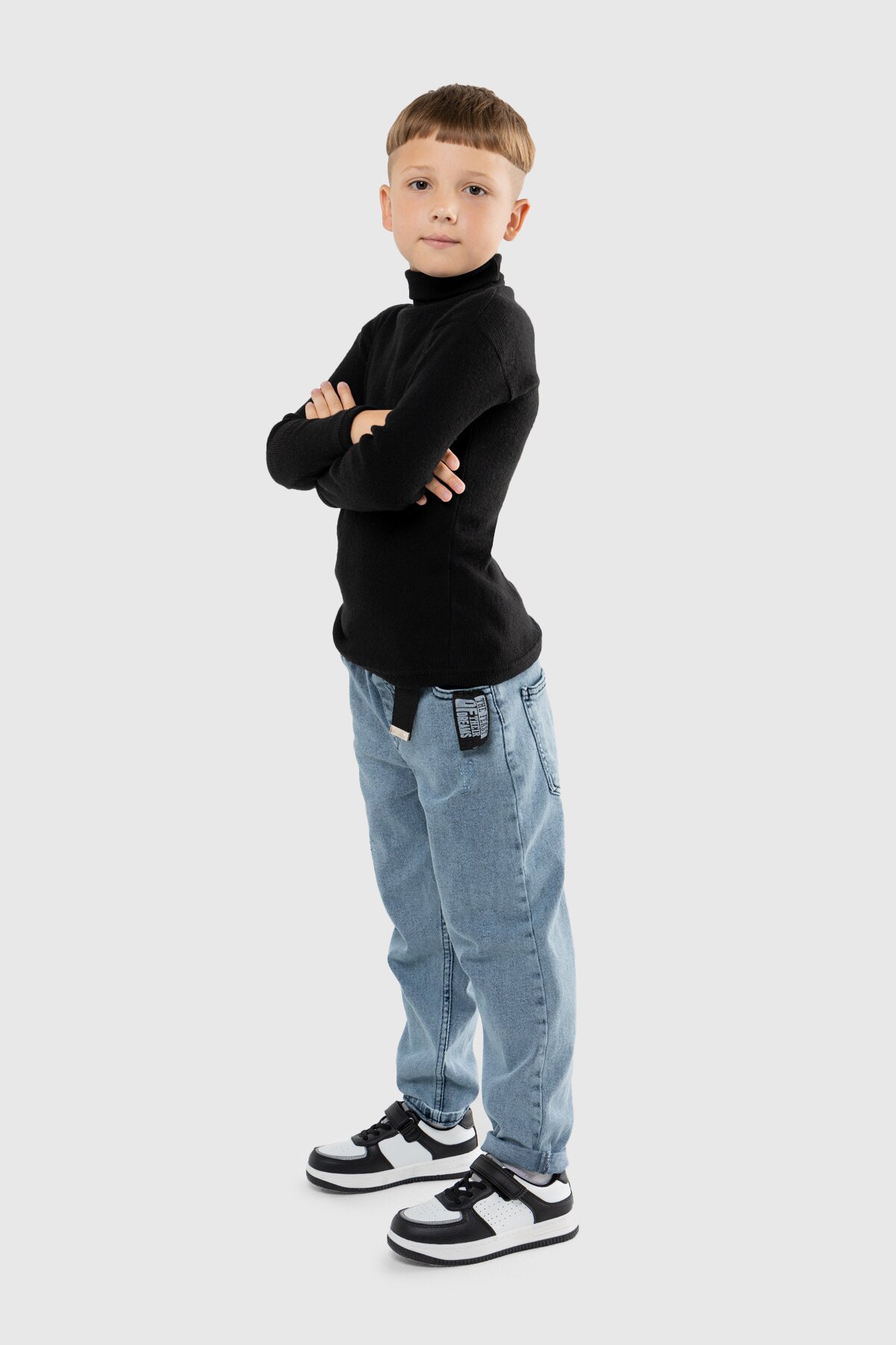 Водолазка однотонная Happy Kids 58 110 см Черный (2000989741541W)  Фото №8