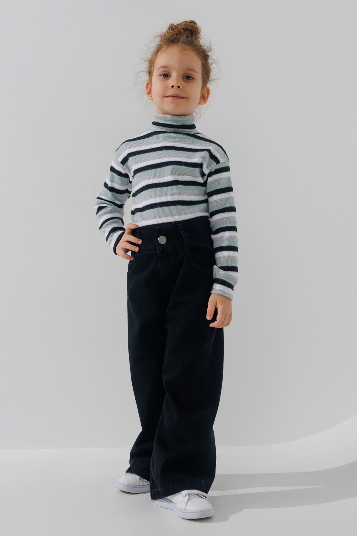 Водолазка с узором детская Happy Kids 4480 128 см Оливковый (2000989897095W)  Фото №1