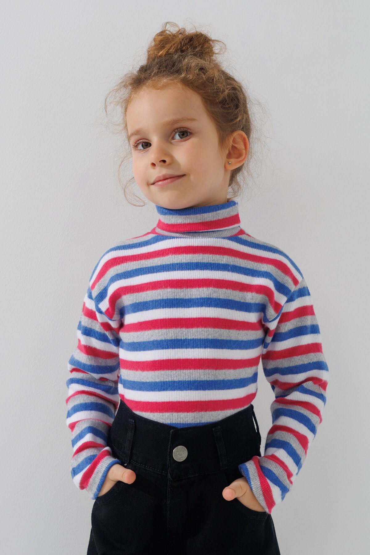 Водолазка з візерунком дитяча Happy Kids 4480 122 см Синій (2000990608284W)  Фото №0