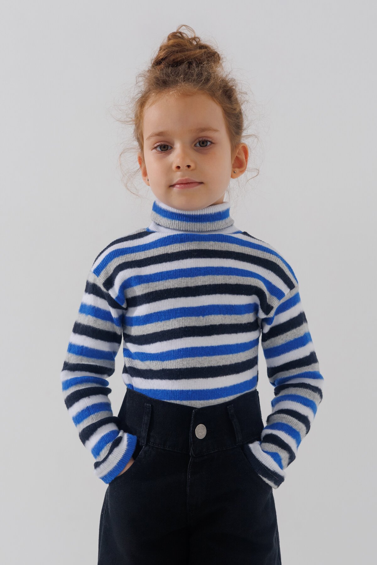 Водолазка с узором детская Happy Kids 4480 110 см Темно-синий (2000989896548W)  Фото №0