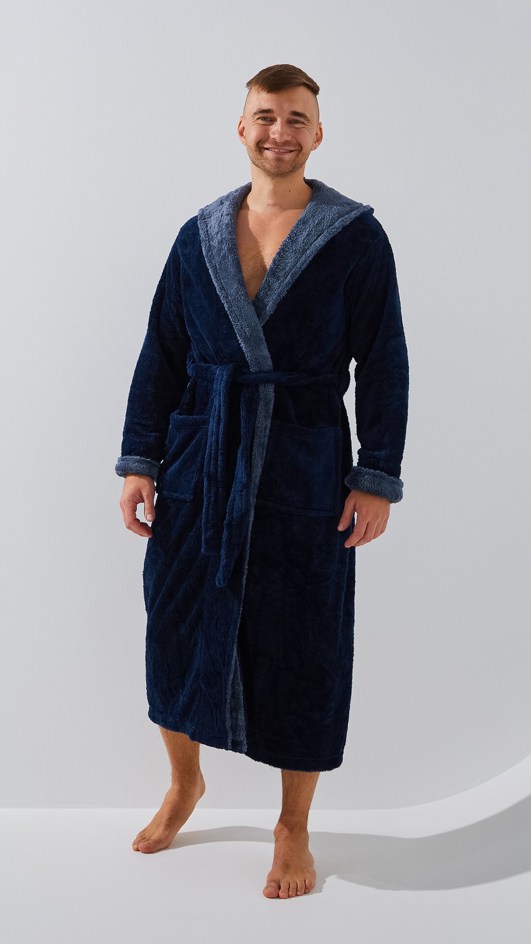 Купити Халат чоловічий 320/13 XL Синий Артикул: 2000999320873 Фото повноекранне №1