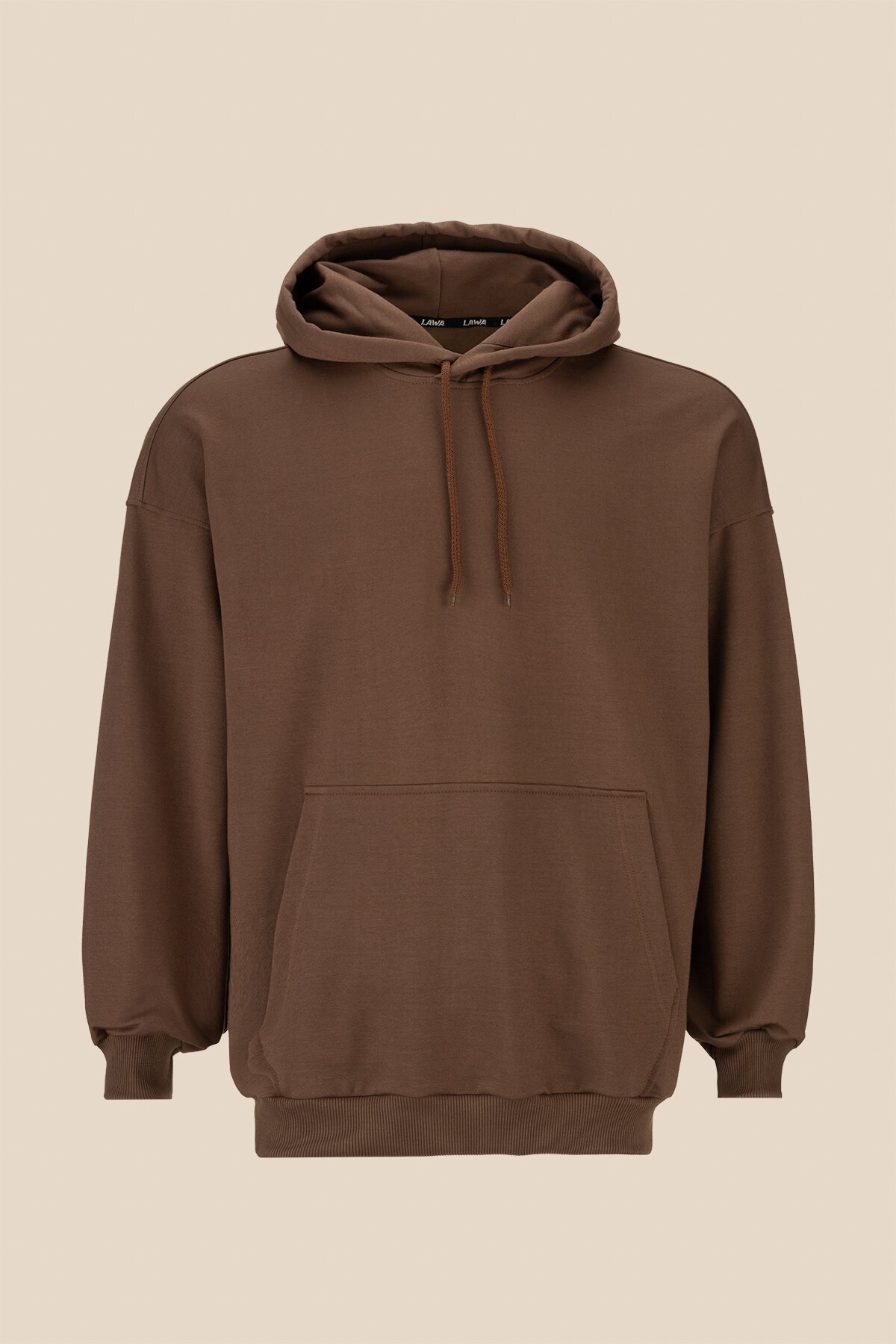 Худи однотонный мужской LAWA MBC02372 S Мокко  Фото №6