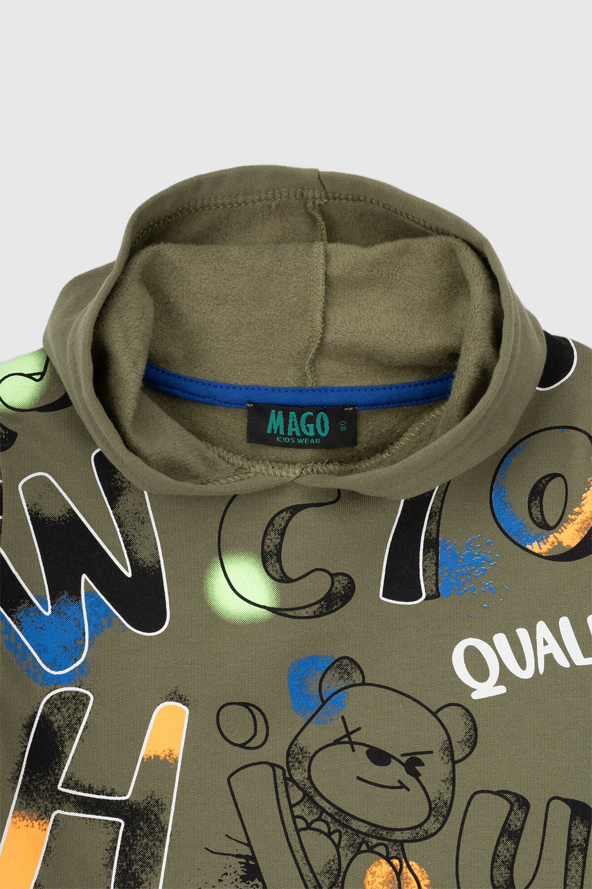 Худи однотонный для мальчика MAGO 4179 74 см Хаки (2000989919360W)  Фото №2