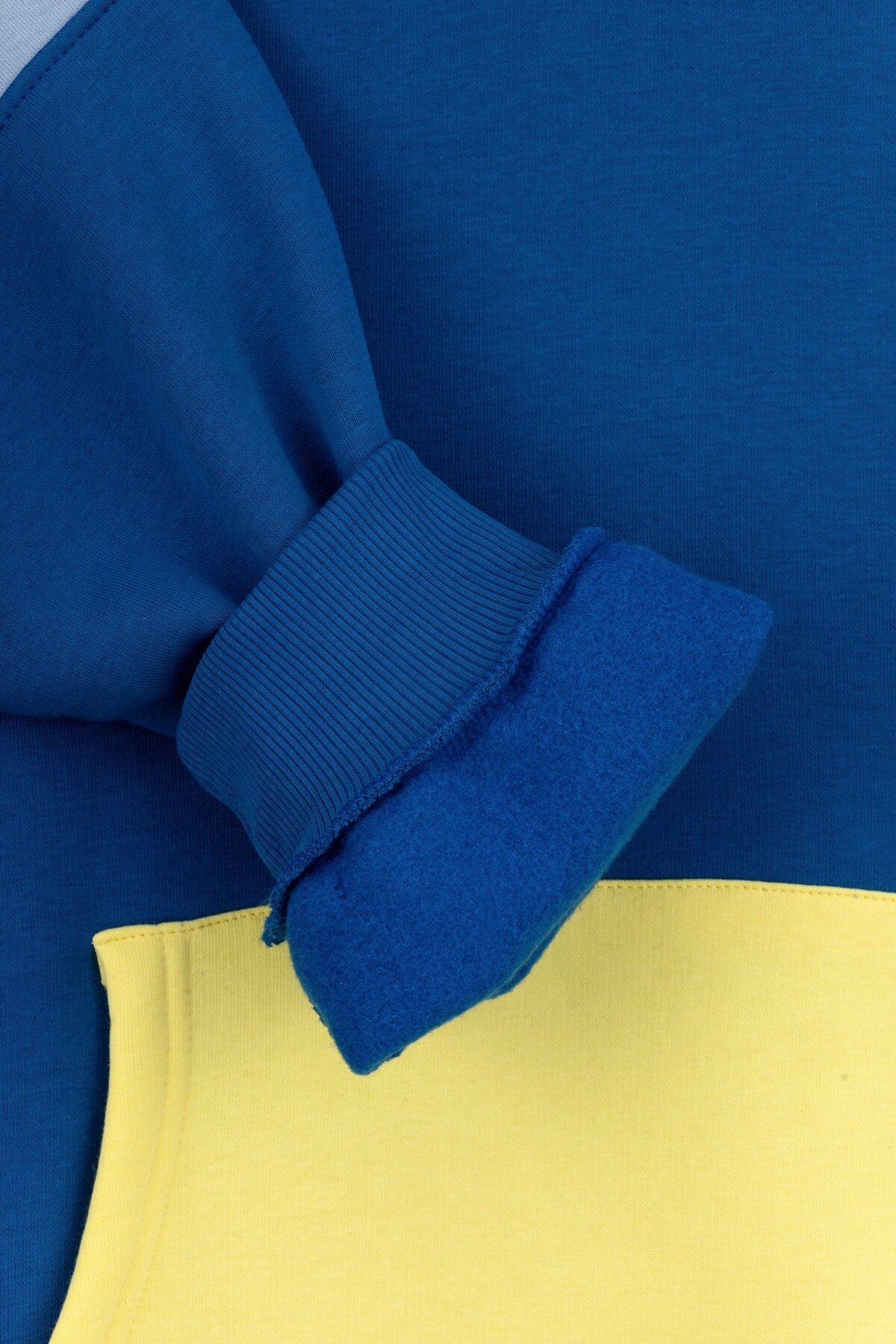 Худи однотонный женский MDG 241336 One Size Сине-желтый (2000990033833W)  Фото №12
