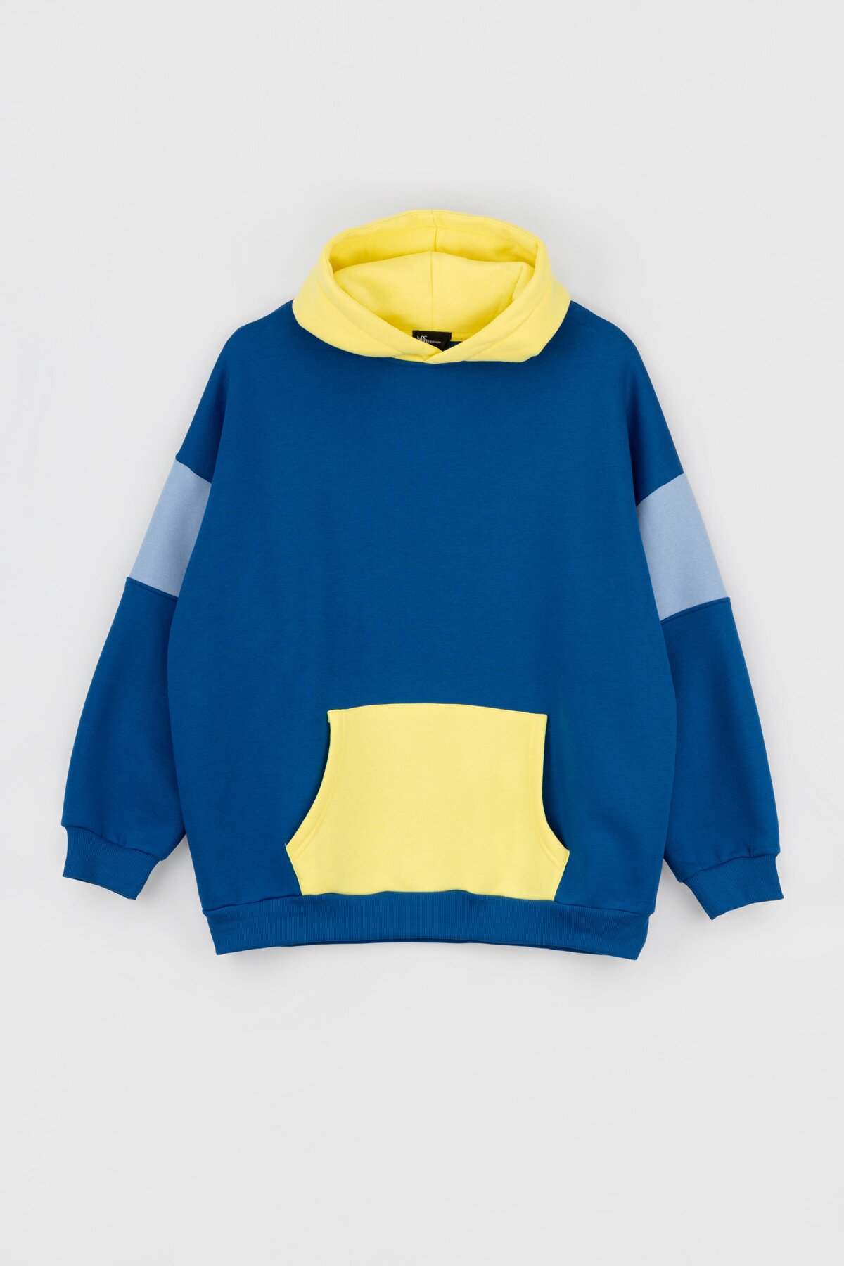 Худи однотонный женский MDG 241336 One Size Сине-желтый (2000990033833W)  Фото №8