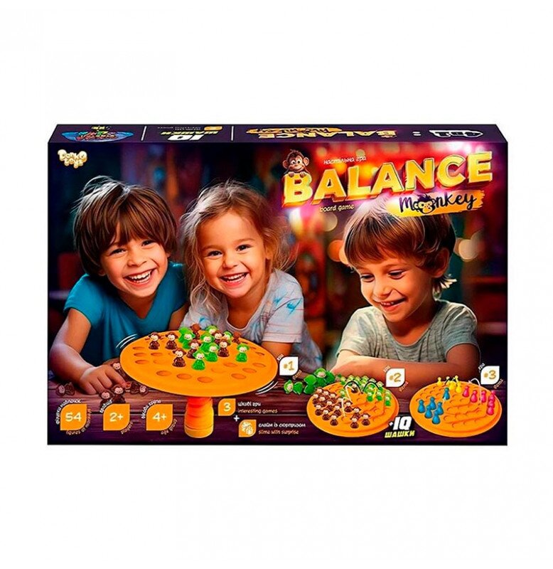 Купити Настільна гра розвиваюча "Balance Monkey" Danko Toys BalM-02 Різнокольоровий Артикул: 4823102813073 Фото повноекранне №1
