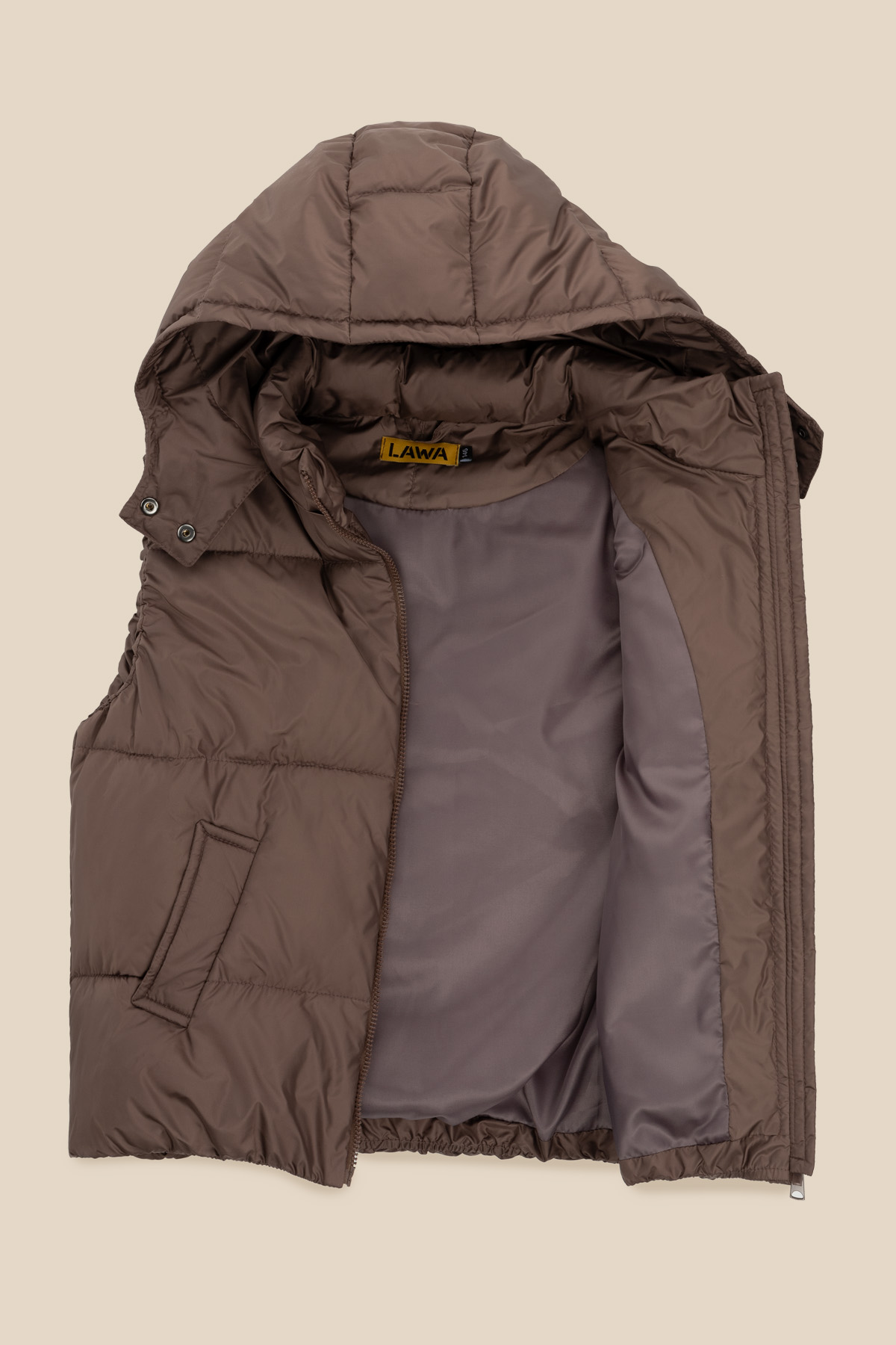 Жилет утеплений для дівчинки LAWA GBC02332 122 см Шоколад  Фото №10